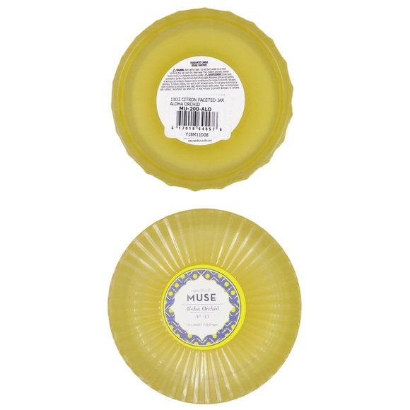 Capri Blue Muse Aloha Orchid No. 3 Candle Faceted Jar Citron 11 Ounce - Picture 6 of 7